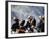 Eagle Hunters at the Golden Eagle Festival, Mongolia-Amos Nachoum-Framed Photographic Print