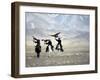 Eagle Hunters Dalai Khan, Takhuu Grandfather, Son Kook Kook, Golden Eagle Festival, Mongolia-Amos Nachoum-Framed Photographic Print