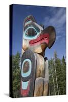 Eagle Image on Totem Pole, Teslin Tlingit Heritage Center, Teslin, Yukon, Canada, North America-Richard Maschmeyer-Stretched Canvas