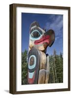 Eagle Image on Totem Pole, Teslin Tlingit Heritage Center, Teslin, Yukon, Canada, North America-Richard Maschmeyer-Framed Photographic Print