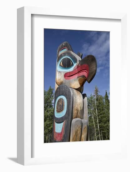 Eagle Image on Totem Pole, Teslin Tlingit Heritage Center, Teslin, Yukon, Canada, North America-Richard Maschmeyer-Framed Photographic Print