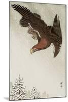 Eagle in Flight Against Snowy Sky-Koson Ohara-Mounted Giclee Print