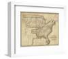 Eagle Map of the United States, c.1833-Joseph And James Churchman-Framed Art Print