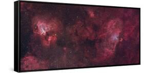 Eagle Nebula and Swan Nebula-null-Framed Stretched Canvas