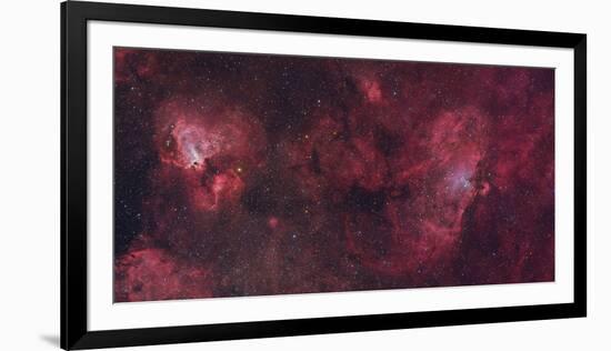 Eagle Nebula and Swan Nebula-null-Framed Photographic Print