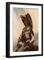 Eagle on Cliff-null-Framed Giclee Print