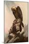 Eagle on Cliff-null-Mounted Giclee Print