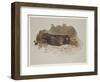 Eagle on Nest, C.1915 (W/C & Bodycolour over Pencil on Paper)-Archibald Thorburn-Framed Giclee Print