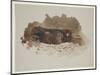 Eagle on Nest, C.1915 (W/C & Bodycolour over Pencil on Paper)-Archibald Thorburn-Mounted Giclee Print