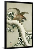 Eagle on Snowy Tree Bough-Koson Ohara-Framed Giclee Print