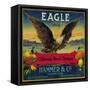 Eagle Orange Label - San Francisco, CA-Lantern Press-Framed Stretched Canvas
