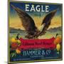 Eagle Orange Label - San Francisco, CA-Lantern Press-Mounted Art Print