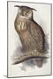 Eagle Owl, Bubo Maximus, 1832-1837-Edward Lear-Mounted Giclee Print