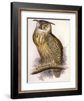 Eagle Owl, Bubo Maximus-Edward Lear-Framed Giclee Print