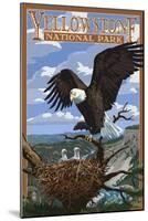 Eagle Perched - Yellowstone National Park-Lantern Press-Mounted Art Print