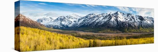 Eagle River Valley with Hurdygurdy Mountain in the background, Chugach National Park, Alaska, USA-null-Stretched Canvas