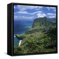 Eagle Rock (Penha De Aguia), Faial, Madeira, Portugal, Atlantic-Stuart Black-Framed Stretched Canvas