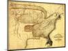 Eagle Superimposed on the United States - Panoramic Map-Lantern Press-Mounted Art Print