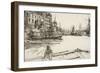 Eagle Wharf, from "A Series of Sixteen Etchings of Scenes on the Thames", 1859, Published 1871-James Abbott McNeill Whistler-Framed Giclee Print