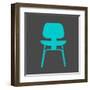 Eames Chair Teal-Anita Nilsson-Framed Art Print