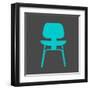 Eames Chair Teal-Anita Nilsson-Framed Art Print