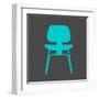 Eames Chair Teal-Anita Nilsson-Framed Art Print