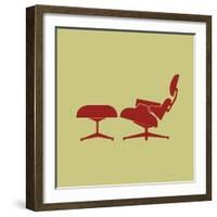 Eames Lounge Chair and Ottoman II-Anita Nilsson-Framed Art Print