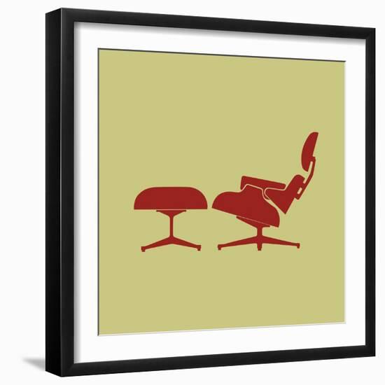 Eames Lounge Chair and Ottoman II-Anita Nilsson-Framed Art Print