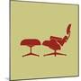 Eames Lounge Chair and Ottoman II-Anita Nilsson-Mounted Art Print