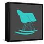 Eames Rocking Chair Teal-Anita Nilsson-Framed Stretched Canvas