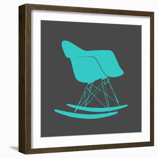 Eames Rocking Chair Teal-Anita Nilsson-Framed Art Print