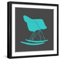 Eames Rocking Chair Teal-Anita Nilsson-Framed Art Print