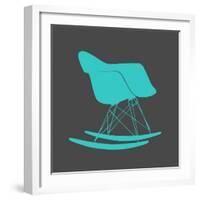 Eames Rocking Chair Teal-Anita Nilsson-Framed Art Print