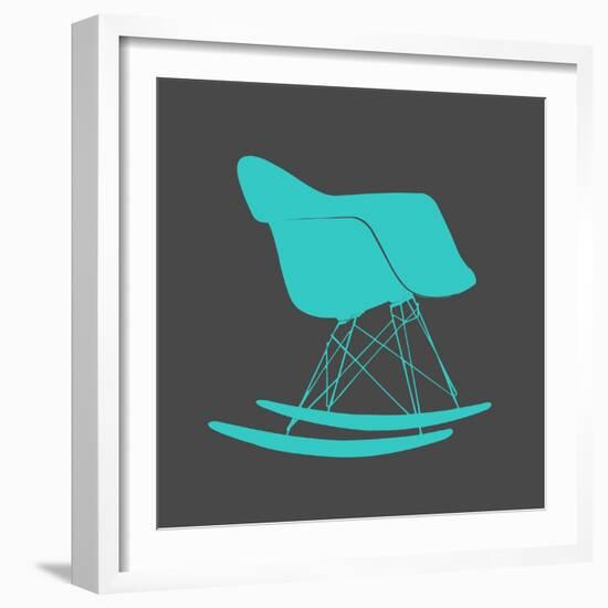 Eames Rocking Chair Teal-Anita Nilsson-Framed Art Print