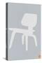 Eames White Plywood Chair-NaxArt-Stretched Canvas