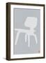 Eames White Plywood Chair-NaxArt-Framed Art Print
