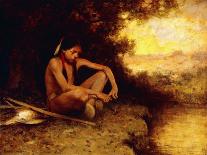 Young Hunter by a Stream-Eanger Irving Couse-Giclee Print