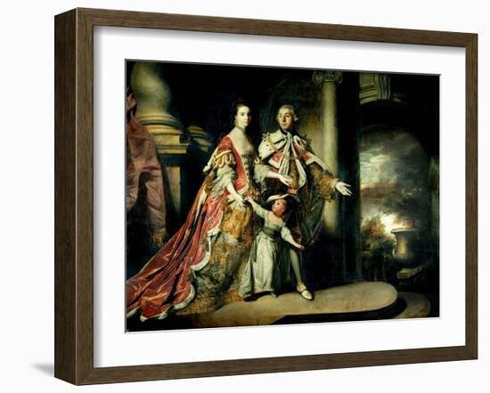 Earl and Countess of Mexborough, with their Son Lord Pollington, 1761-64-Sir Joshua Reynolds-Framed Giclee Print