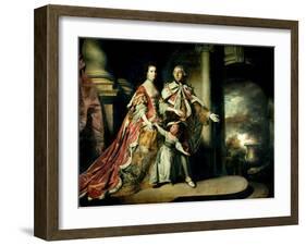 Earl and Countess of Mexborough, with their Son Lord Pollington, 1761-64-Sir Joshua Reynolds-Framed Giclee Print