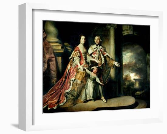 Earl and Countess of Mexborough, with their Son Lord Pollington, 1761-64-Sir Joshua Reynolds-Framed Giclee Print