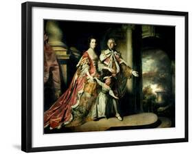 Earl and Countess of Mexborough, with their Son Lord Pollington, 1761-64-Sir Joshua Reynolds-Framed Giclee Print