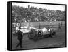 Earl Cooper and Eddie Hearne Driving Racing Cars, Tacoma Speedway (July 4, 1918)-Marvin Boland-Framed Stretched Canvas