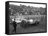 Earl Cooper and Eddie Hearne Driving Racing Cars, Tacoma Speedway (July 4, 1918)-Marvin Boland-Framed Stretched Canvas