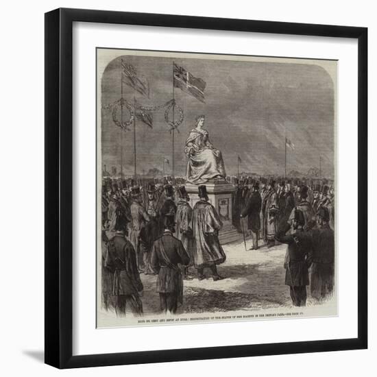 Earl De Grey and Ripon at Hull, Inauguration of the Statue of Her Majesty in the People's Park-null-Framed Giclee Print