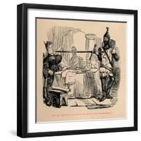 'Earl de Warenne producing his title to the Commissioners', c1860, (c1860)-John Leech-Framed Giclee Print