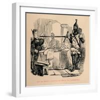 'Earl de Warenne producing his title to the Commissioners', c1860, (c1860)-John Leech-Framed Giclee Print