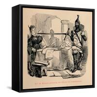 'Earl de Warenne producing his title to the Commissioners', c1860, (c1860)-John Leech-Framed Stretched Canvas