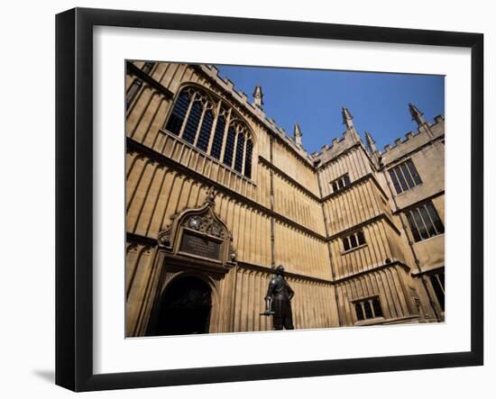 Earl of Pembroke Statue, Bodleian Library, Oxford, Oxfordshire, England, United Kingdom-Jean Brooks-Framed Photographic Print