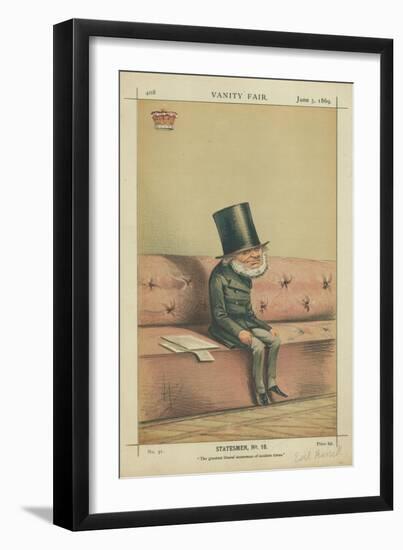 Earl of Russell, the Greatest Liberal Statesmen of Modern Times, 5 June 1869, Vanity Fair Cartoon-Carlo Pellegrini-Framed Giclee Print
