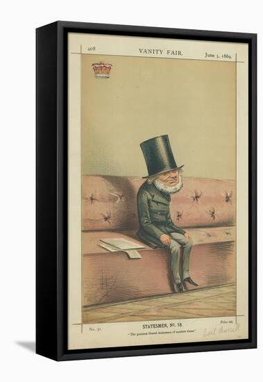Earl of Russell, the Greatest Liberal Statesmen of Modern Times, 5 June 1869, Vanity Fair Cartoon-Carlo Pellegrini-Framed Stretched Canvas